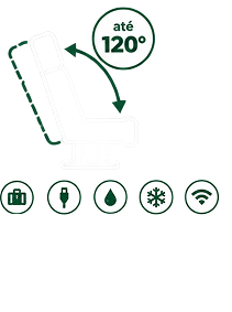 Convencional: poltrona que reclina até 120 graus, conforto e economia pra sua viagem